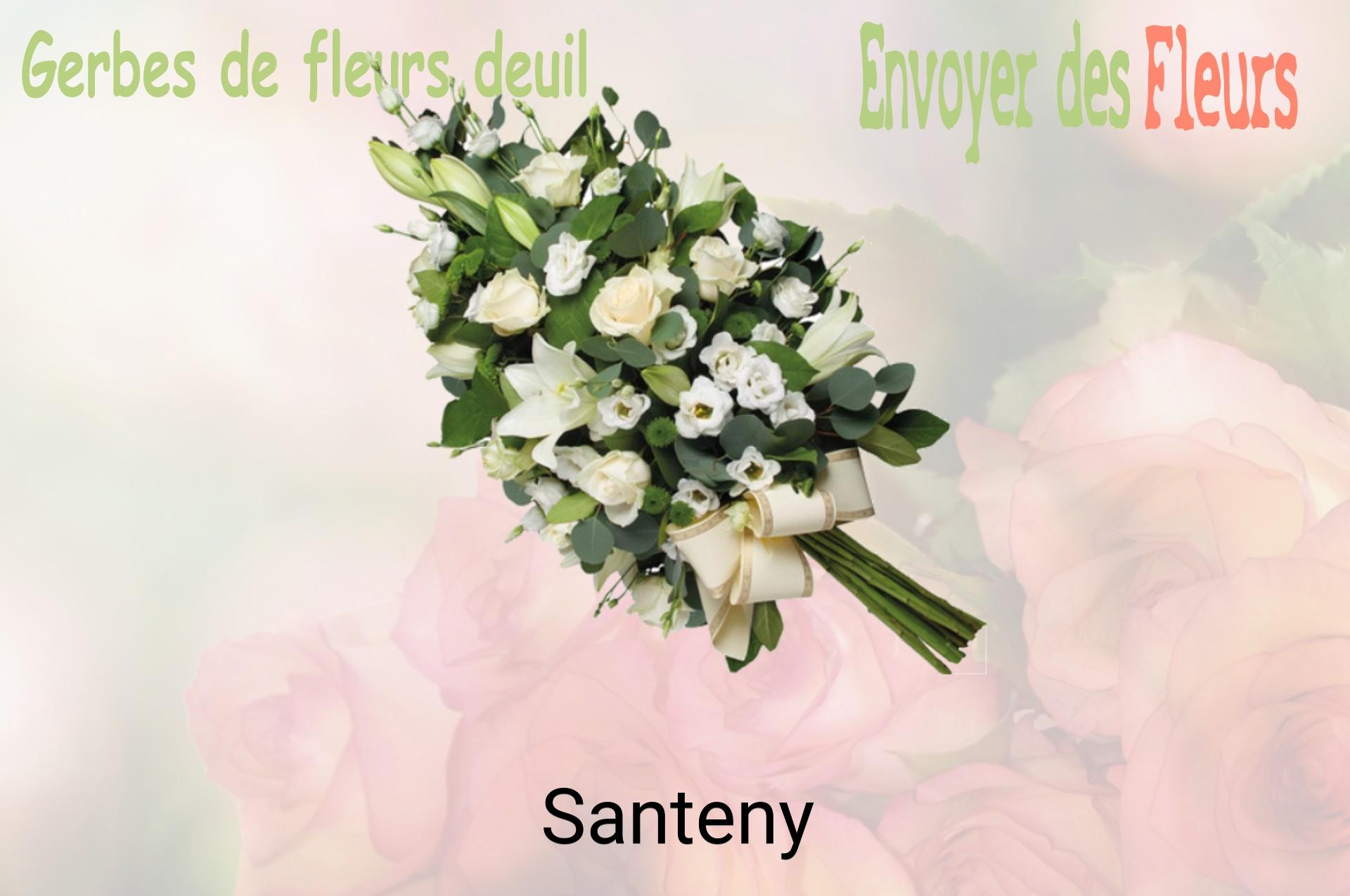 Gerbe de fleurs de deuil livrée à Santeny